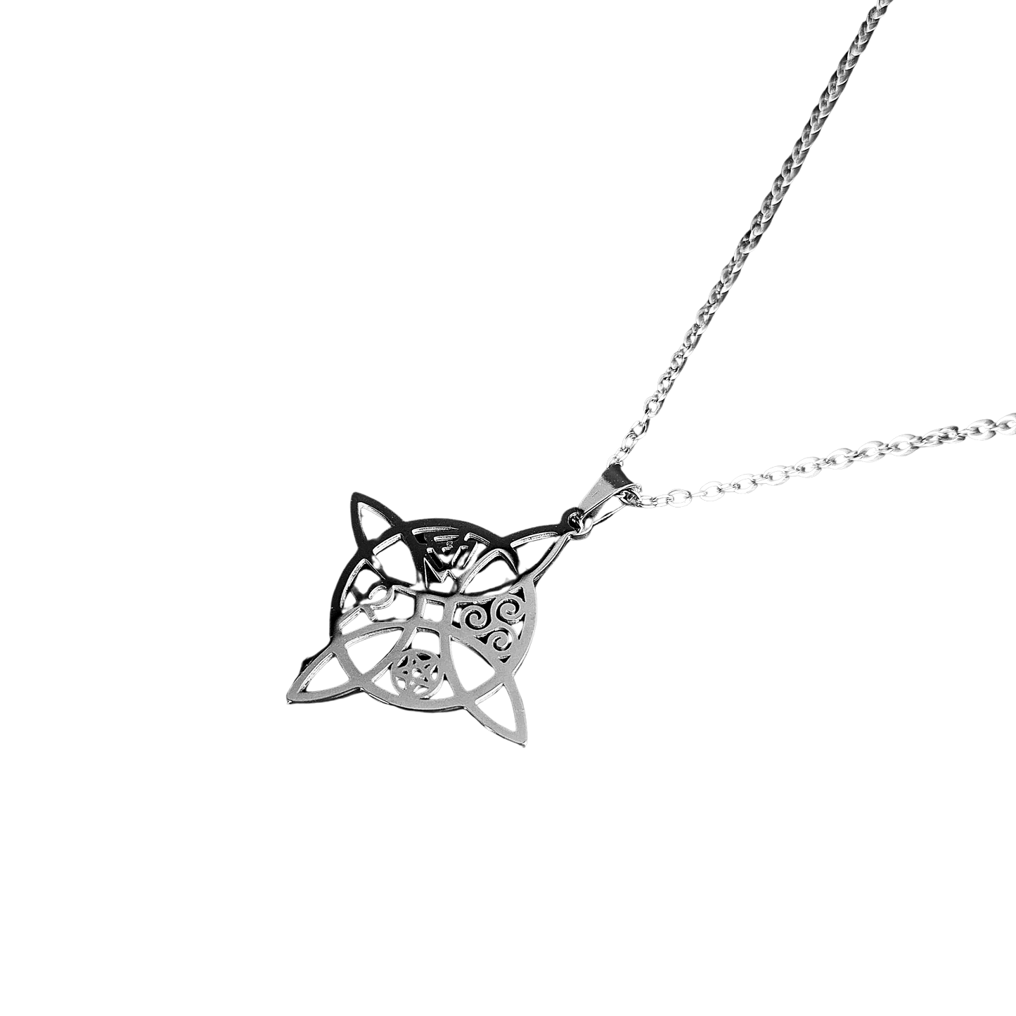 Collar Nudo de Bruja – Sabiduría Ancestral | Acero Inoxidable 316