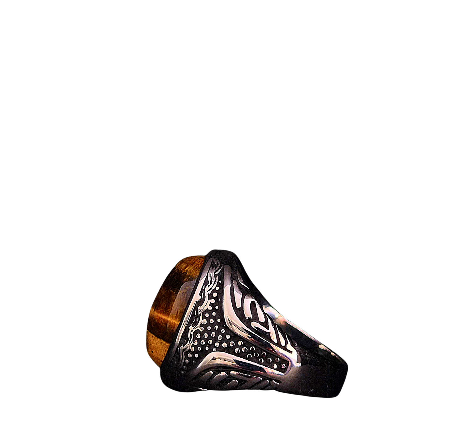 Anillo Ojo de Tigre – Fuerza y Equilibrio | Acero Inoxidable 316