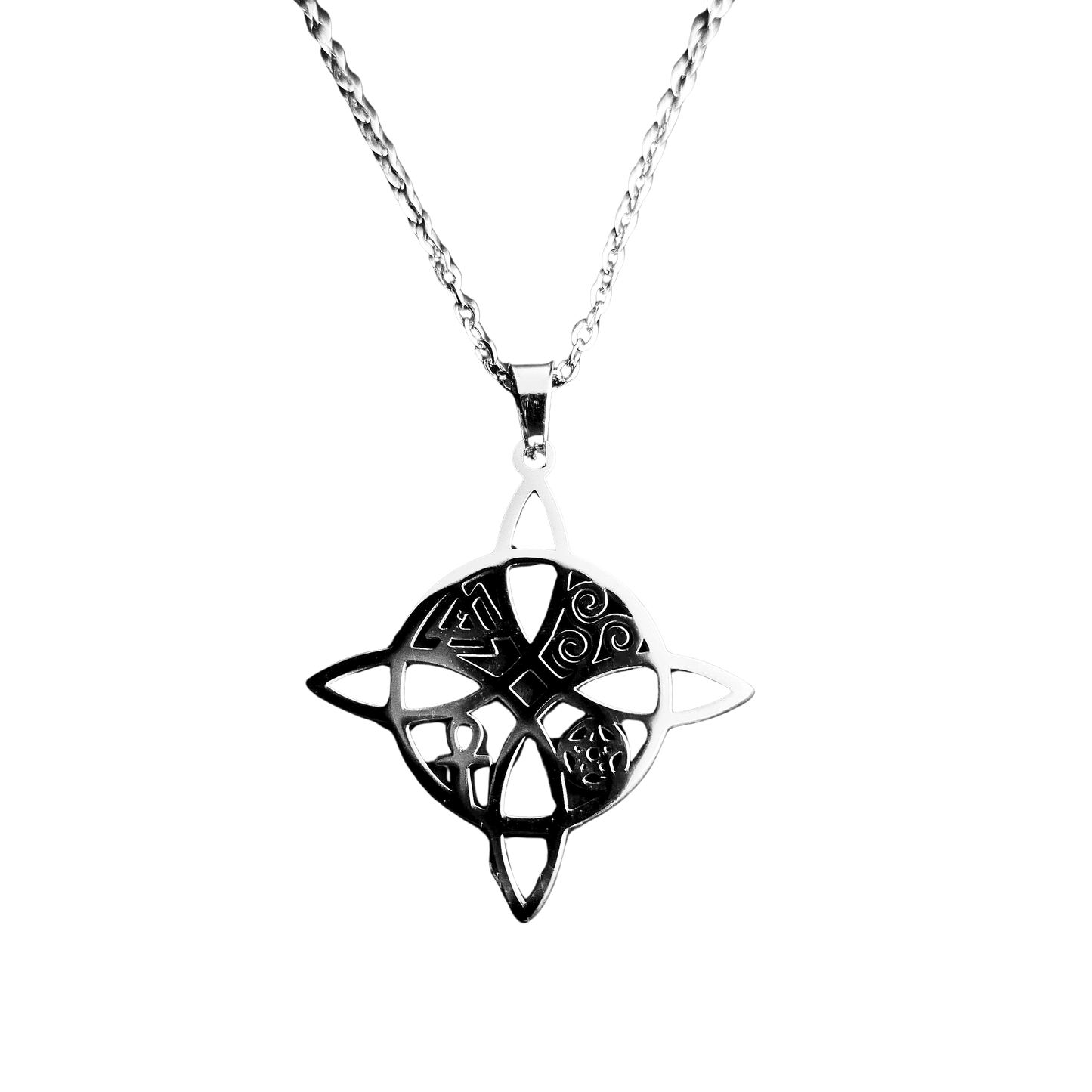 Collar Nudo de Bruja – Sabiduría Ancestral | Acero Inoxidable 316