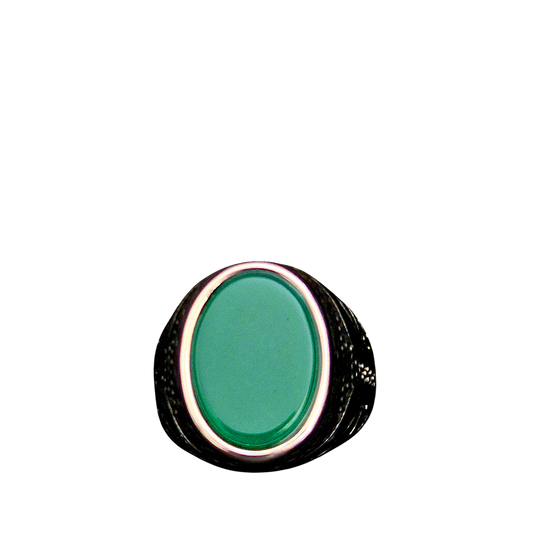 Anillo Ónix Verde – Calma y Renovación | Acero Inoxidable 316