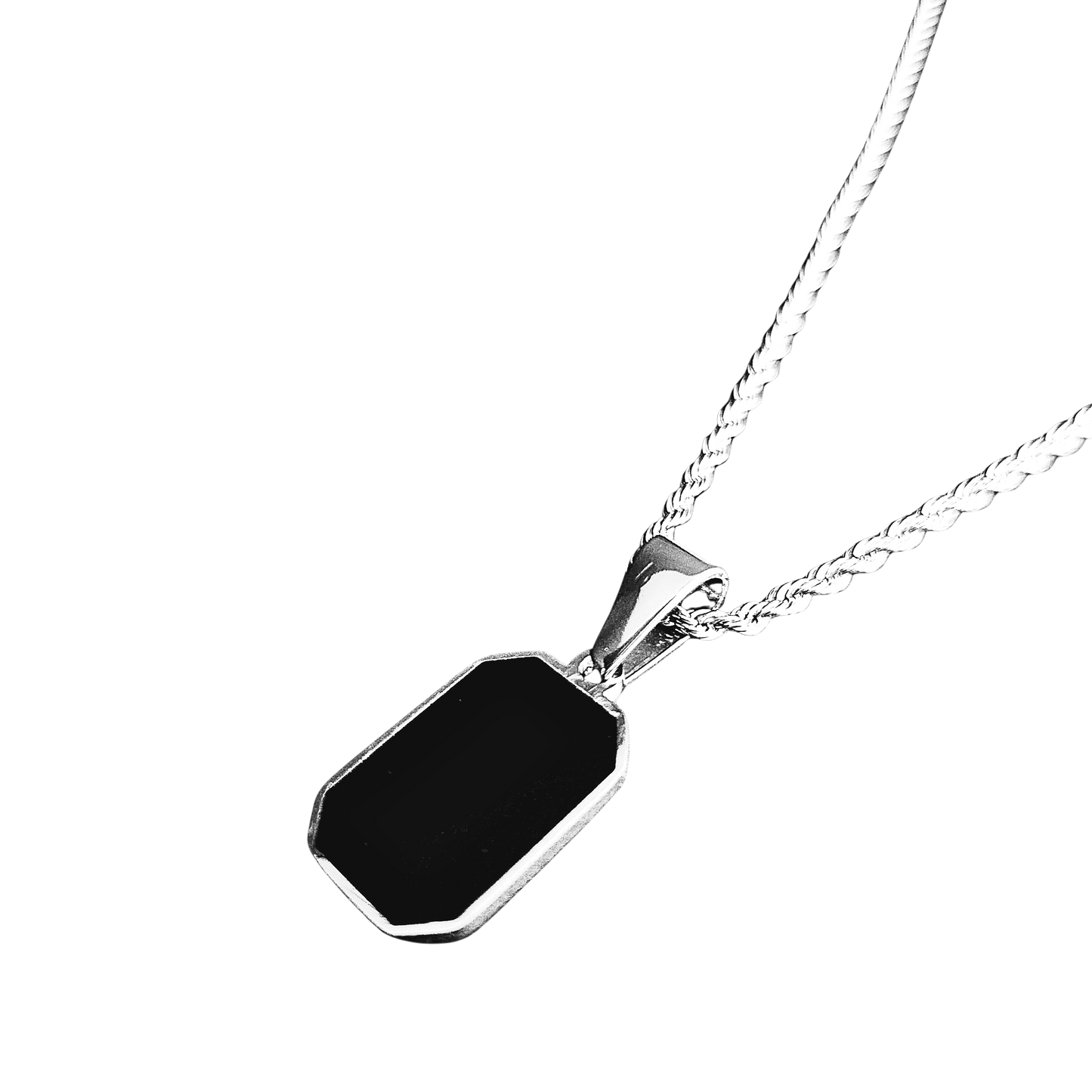 Collar Ónix Negro – Protección, Fortaleza y Enraizamiento | Acero Inoxidable 316