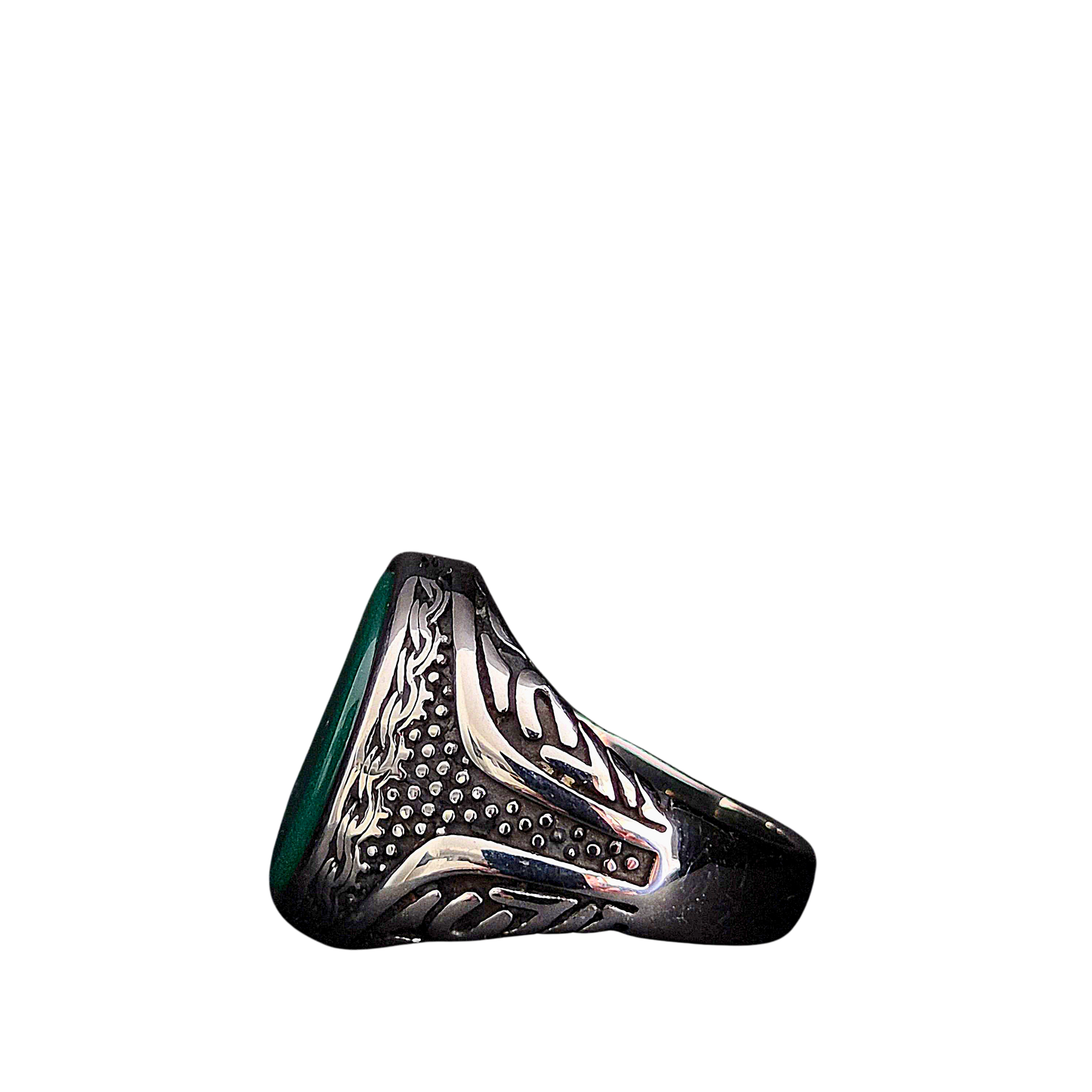 Anillo Ónix Verde – Calma y Renovación | Acero Inoxidable 316