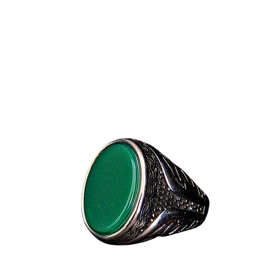 Anillo Ónix Verde – Calma y Renovación | Acero Inoxidable 316
