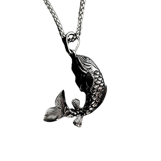 Collar Pez Koi – Resiliencia y Transformación | Acero Inoxidable 316