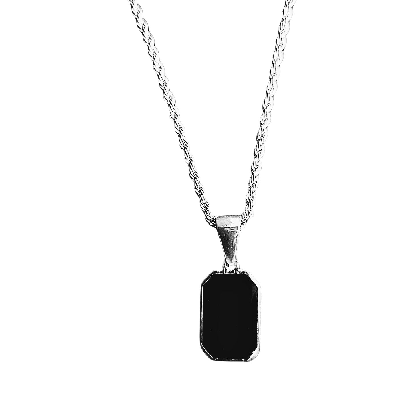 Collar Ónix Negro – Protección, Fortaleza y Enraizamiento | Acero Inoxidable 316