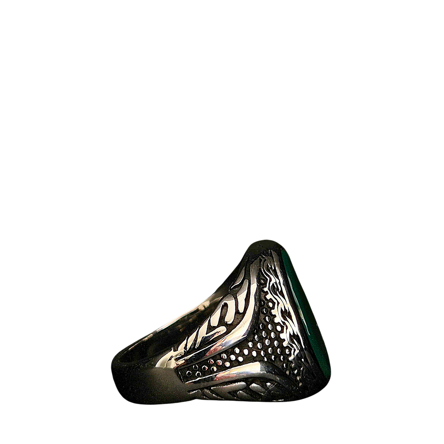 Anillo Ónix Verde – Calma y Renovación | Acero Inoxidable 316